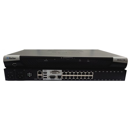Raritan 16 PORT KVM OVER IP SWITCH, 2 REMOTE USERS, DVI LCAL PORT DKX3-216